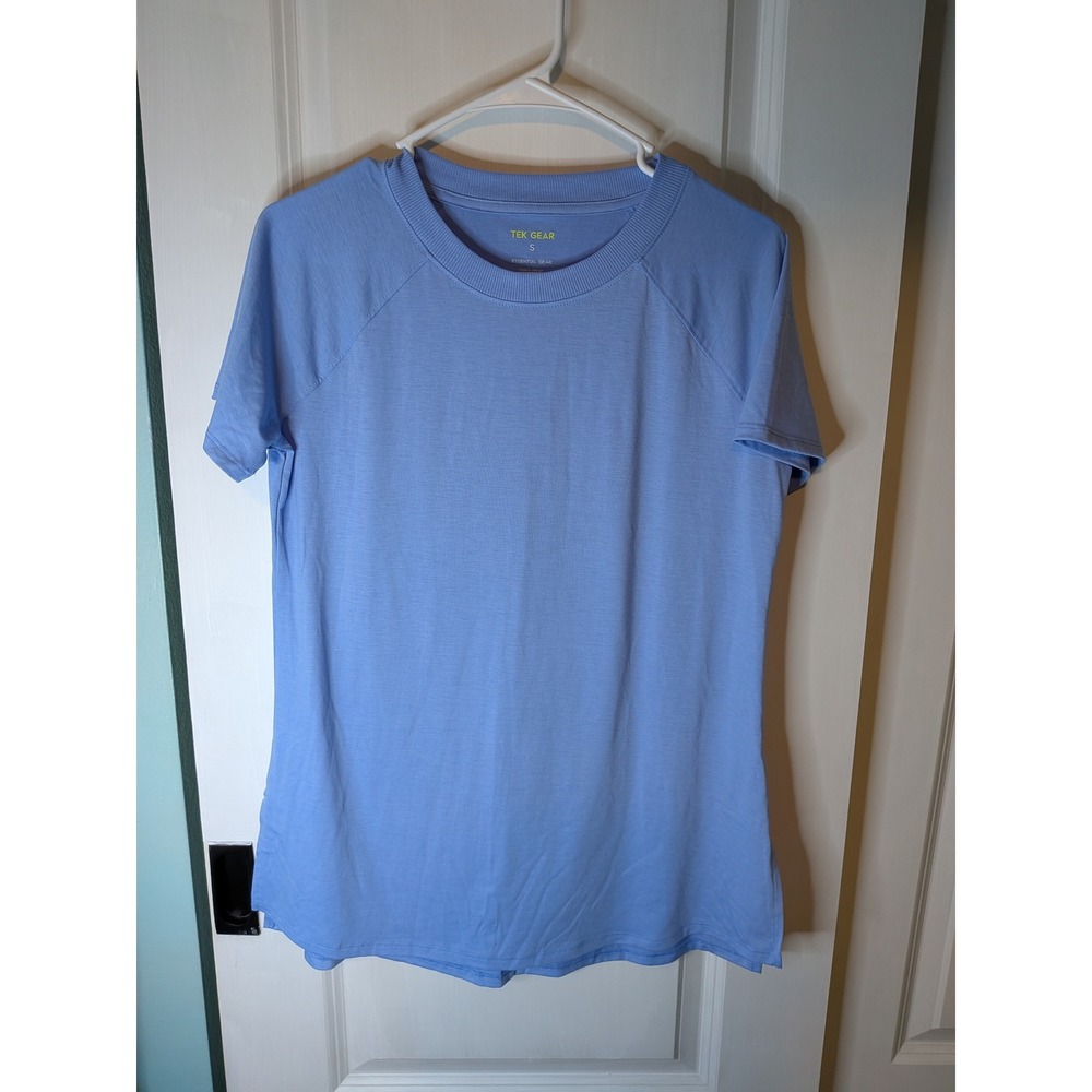 Tek Gear Womens Essential Gear Short Sleeve Active Tee Periwinkle Blue Small